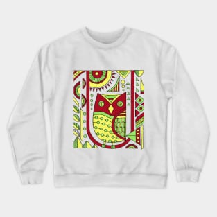 Colourful Folk Art Crewneck Sweatshirt